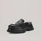 Mules Gao Eva Metal Logo - Black
