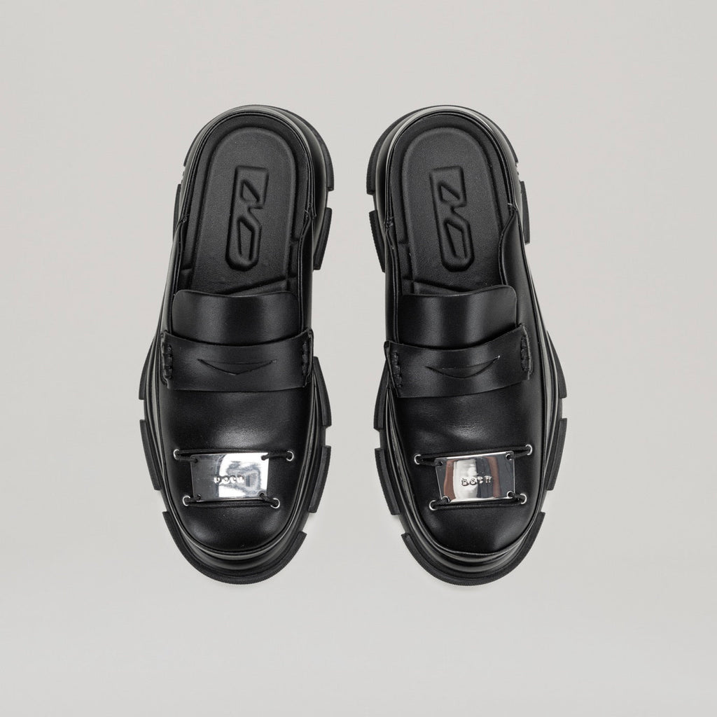 Mules Gao Eva Metal Logo - Black
