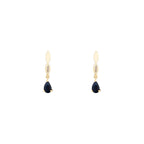 Boucles D'Oreilles "Syr-Daria" D0,01/2 & Saphir 1,20/2 - Or Jaune 375/1000