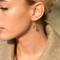 Boucles D'Oreilles "Olivia" D0,07/2 & Améthyste 3,96/2 - Or Jaune 375/1000