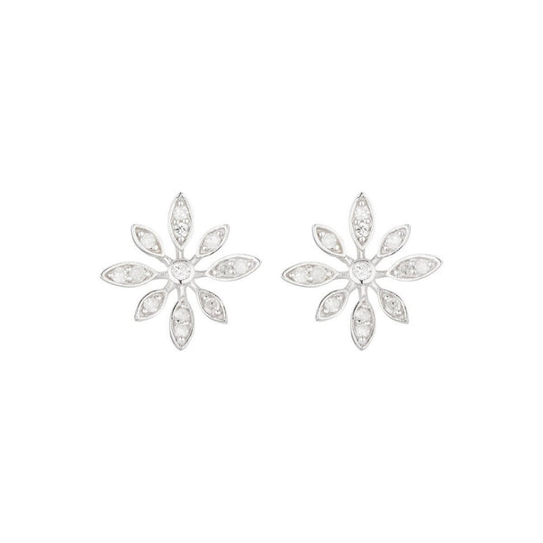 Boucles D'Oreilles "Brisbane" D 0,15/26 - Or Blanc 375/1000
