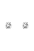 Boucles D'Oreilles "Round & Round" Diamants 0,06/16