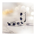 Boucles D'Oreilles "Port Royal" Diamants 0,05/16 & Saphirs 1,08/6