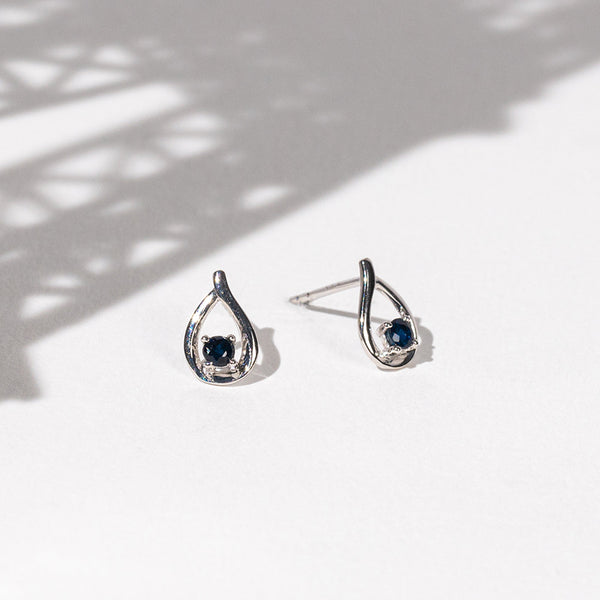 Boucles D'Oreilles "Mots Doux" S0,24/2 - Or Blanc 375/1000