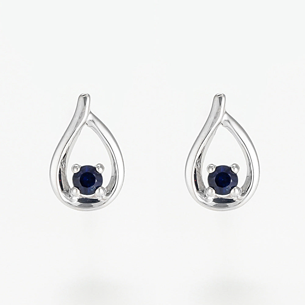 Boucles D'Oreilles "Mots Doux" S0,24/2 - Or Blanc 375/1000