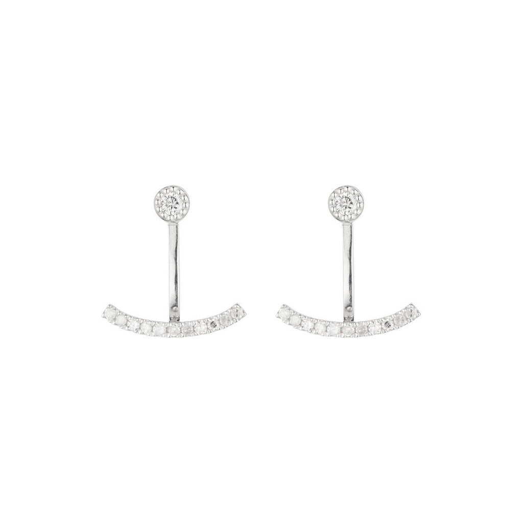 Boucles D'Oreilles "Rayong" D 0,19/24 - Or Blanc 375/1000
