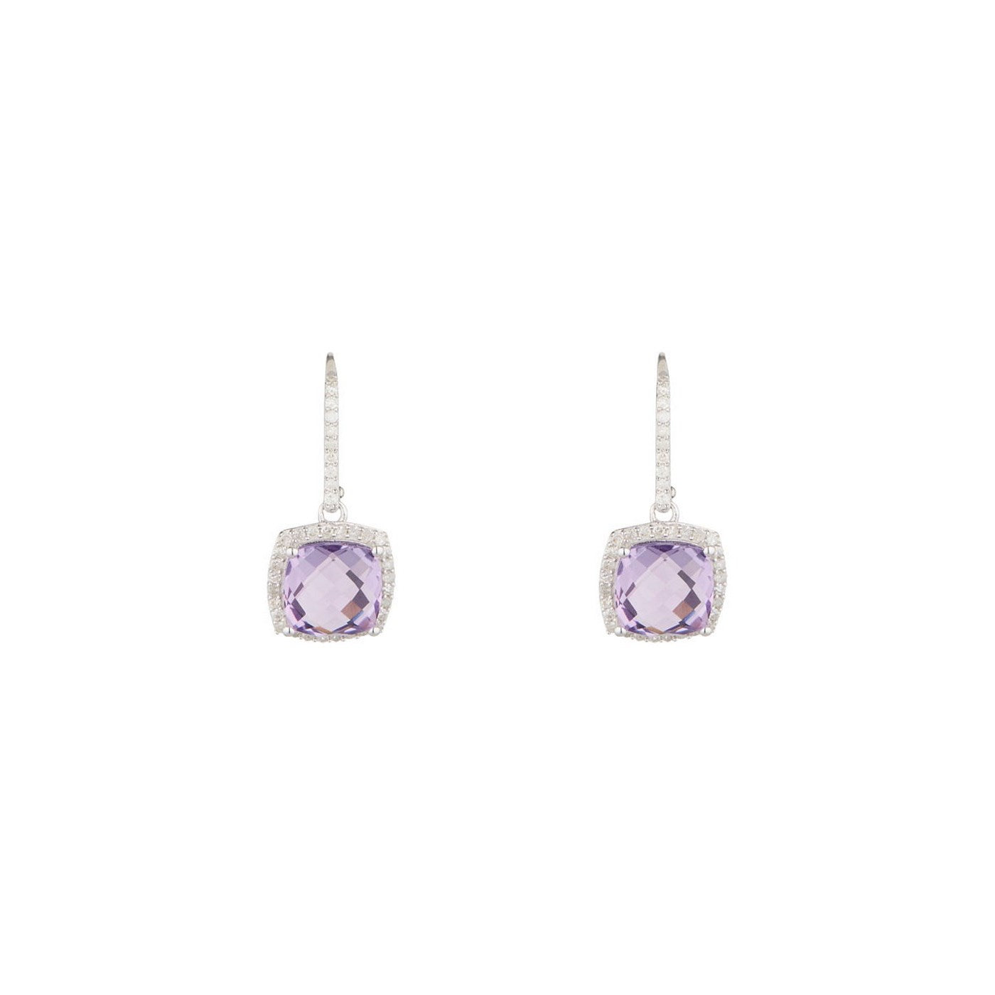 Boucles D'Oreillles "Trang" D 0,407/74 Am 4,6/2 - Or Blanc 375/1000