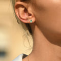 Boucles D'Oreilles "Sunbury" D 0,10/34 Em 0,66/2 - Or Blanc 375/1000
