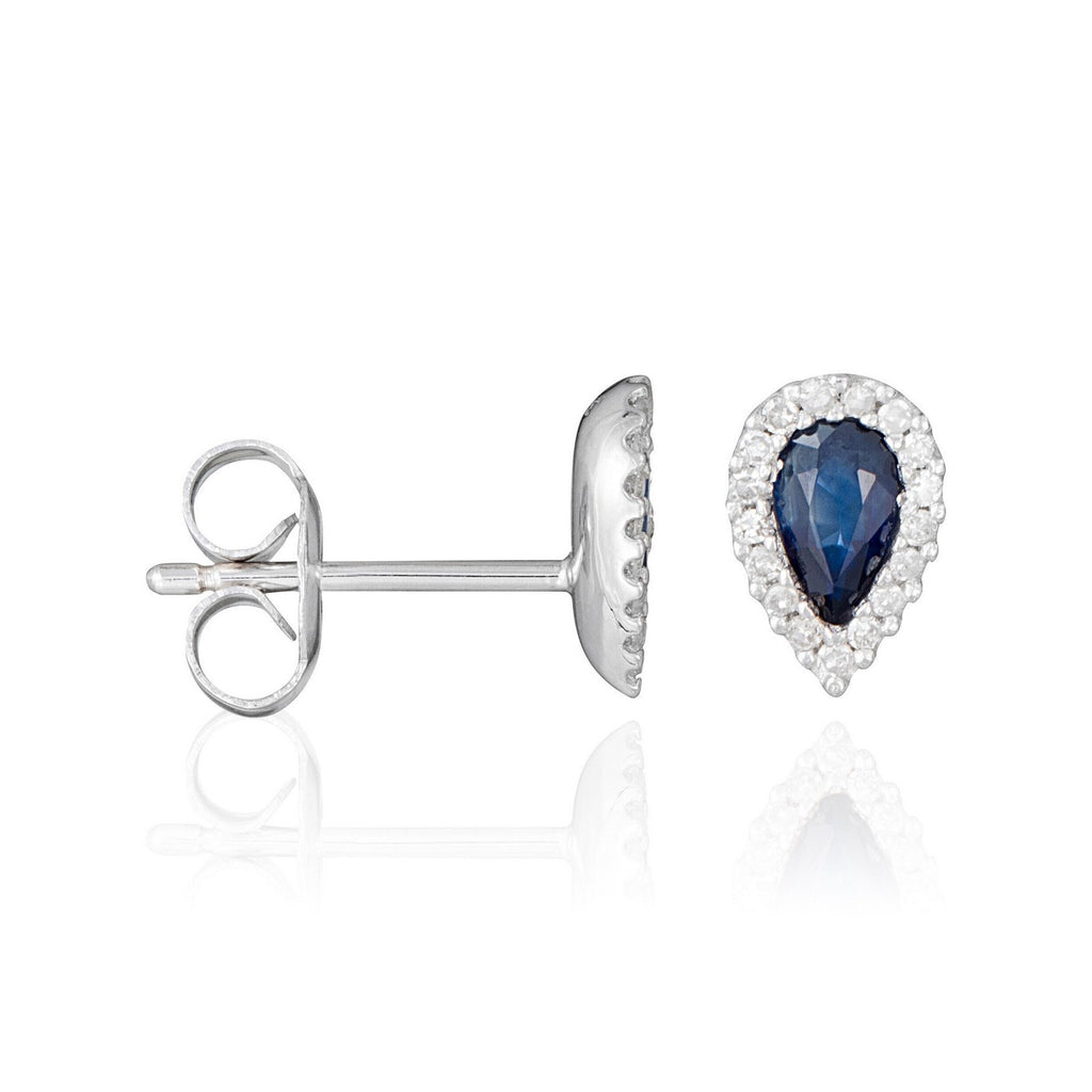 Boucles D'Oreilles "Melton" D 0,10/34 Sa 0,6/2 - Or Blanc 375/1000