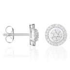 Boucles D'Oreilles "Canberra" D 0,44/54 - Or Blanc 375/1000