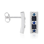 Boucles D'Oreilles "Surat" D 0,04/12 Sa 1,14/10 - Or Blanc 375/1000