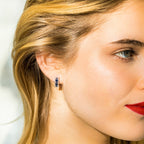Boucles D'Oreilles "Surat" D 0,04/12 Sa 1,14/10 - Or Blanc 375/1000