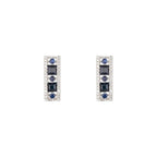 Boucles D'Oreilles "Surat" D 0,04/12 Sa 1,14/10 - Or Blanc 375/1000