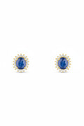 Boucles D'Oreille "Abra" Diamants 0,13/36 Et Saphirs 1,1/2