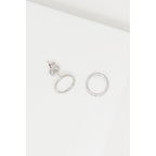 Boucles D'Oreilles "Cercle" D0,04/10 - Or Blanc 375/1000