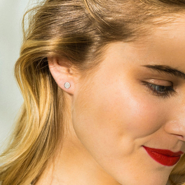 Boucles D'Oreilles "Sucria" D 0,154/28 - Or Blanc 375/1000