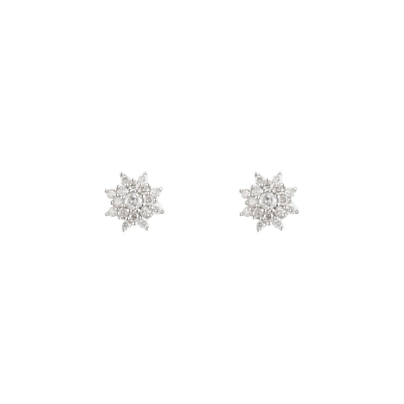 Boucles D'Oreilles "Lecce" D 0,254/34 - Or Blanc 375/1000