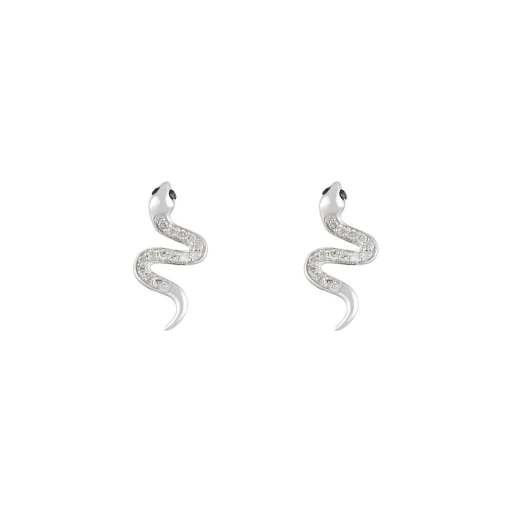 Boucles D'Oreilles "Saly" D 0,14/78 Saphir 0,044/4 - Or Blanc 375/1000