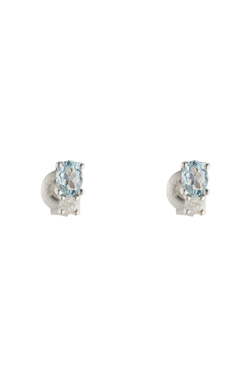 Boucles d'oreilles "Azur" D0,08/2 Blue Topaze 0,48/2