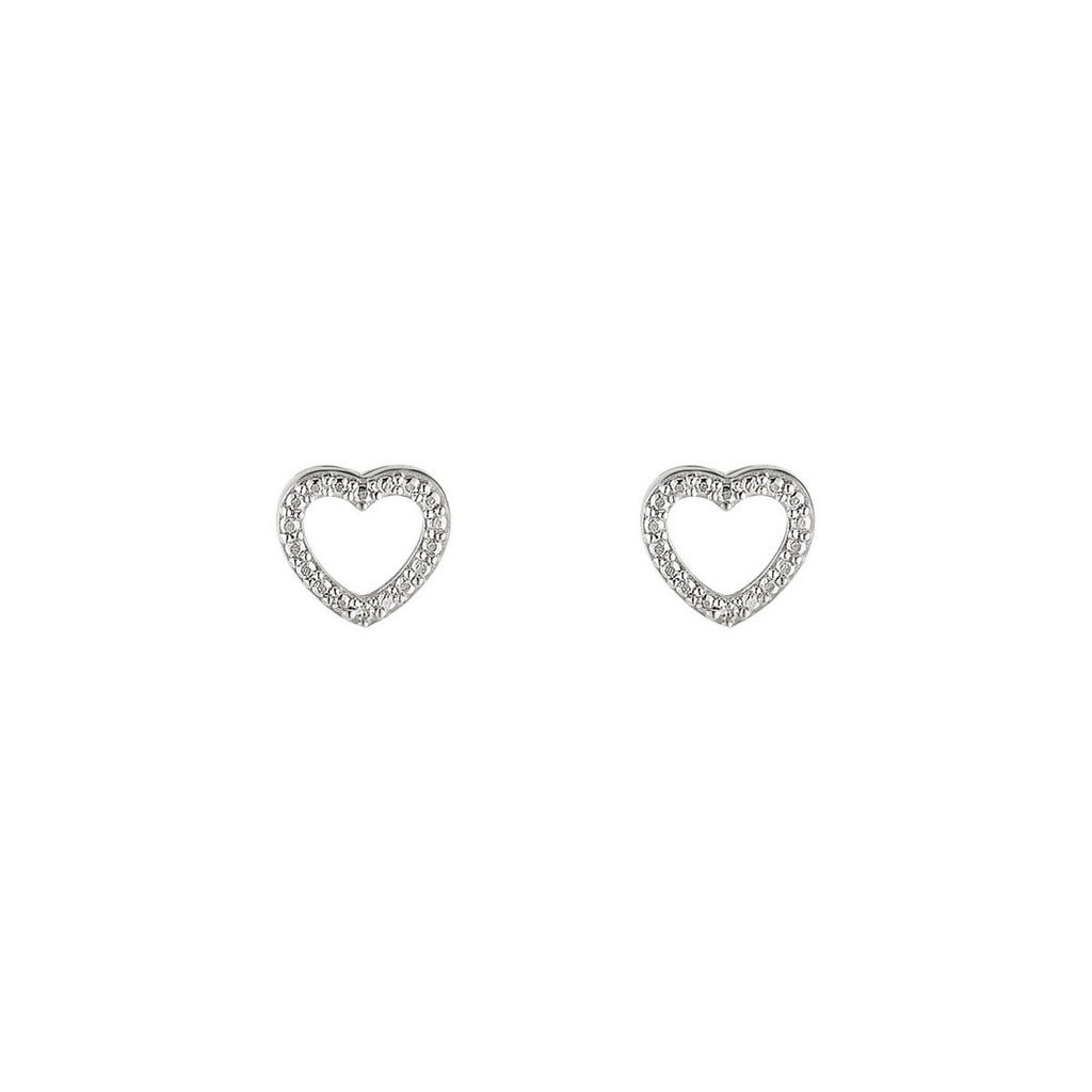 Boucles D'Oreilles "Cagliari" D 0,007/2 - Or Blanc 375/1000