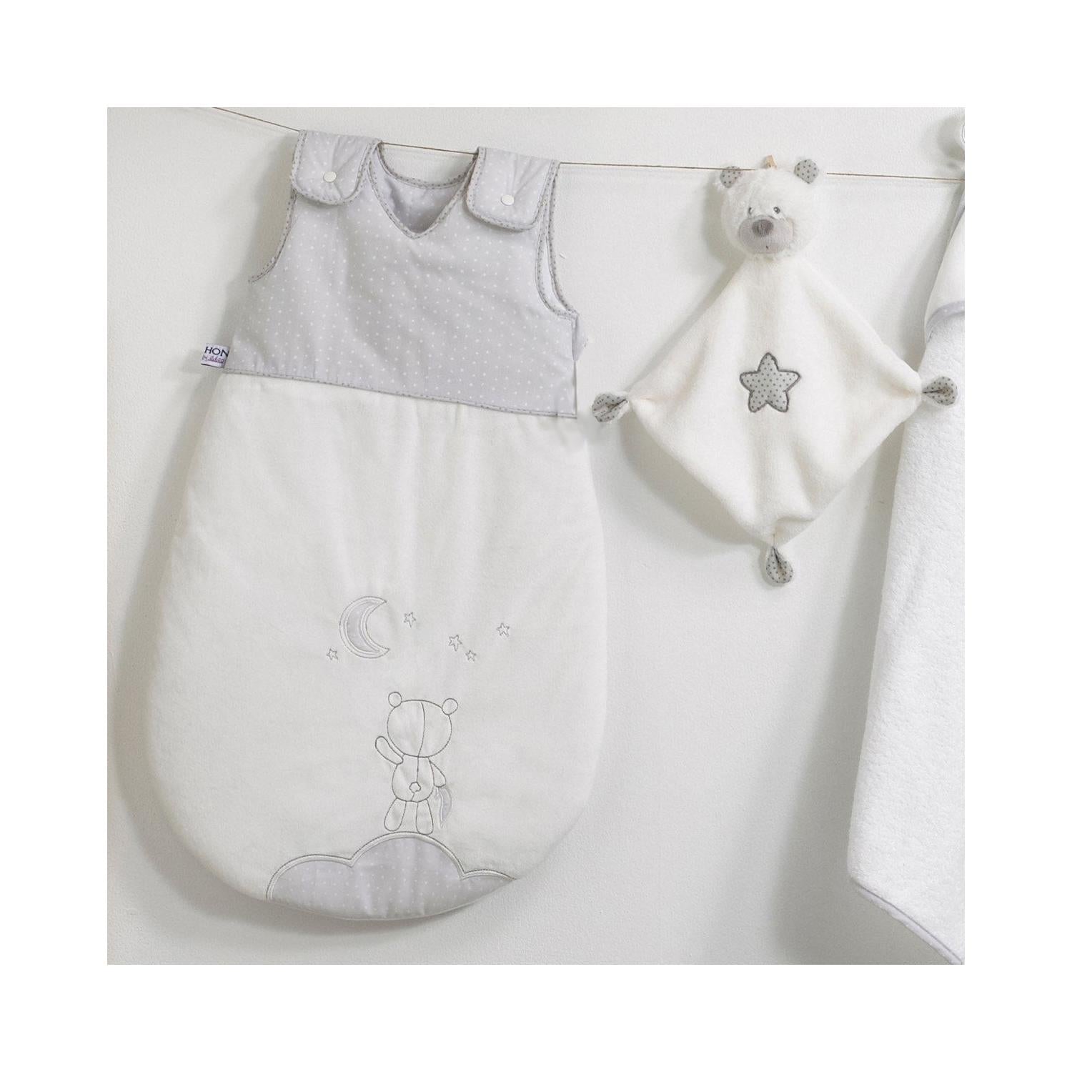 Gigoteuse Bébé Brodée En Coton - Blanc