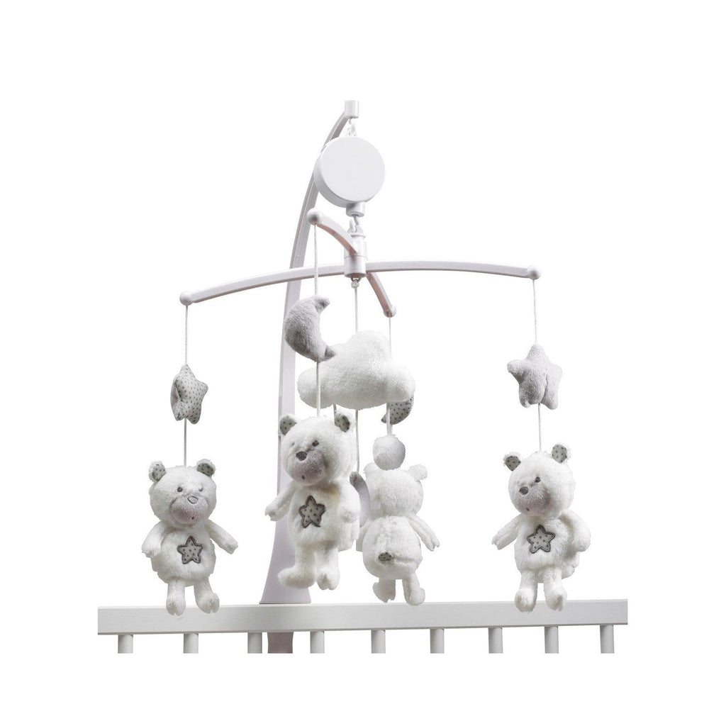 Mobile Musical Bébé Ours En Polyester Blanc