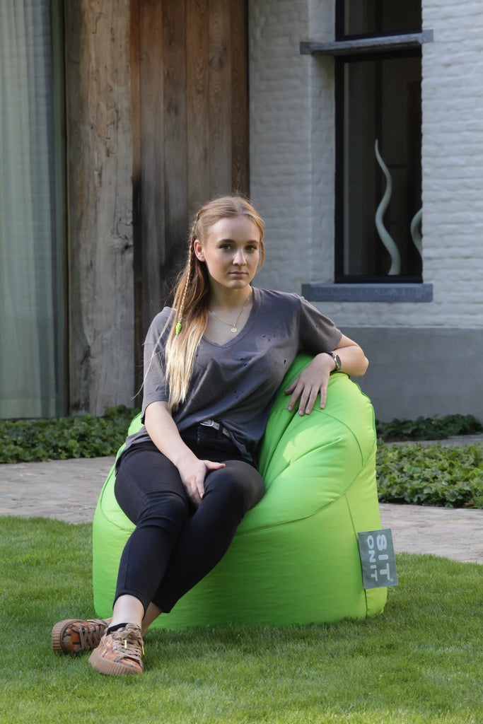 Pouf Extra Comfort - 75x75x27cm - Vert Citron