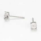 Boucles D'Oreilles "Puce Grande Illusion" Diamant 0,01/2 - Or Blanc