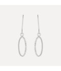 Boucles D'Oreilles "Becilia" - D0,09Ct/30 - Or Blanc