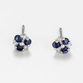 Boucles D'Oreilles "Three Little Sapphires" Diamants 0,03/6 Saphir0,33/6 - Or Blanc
