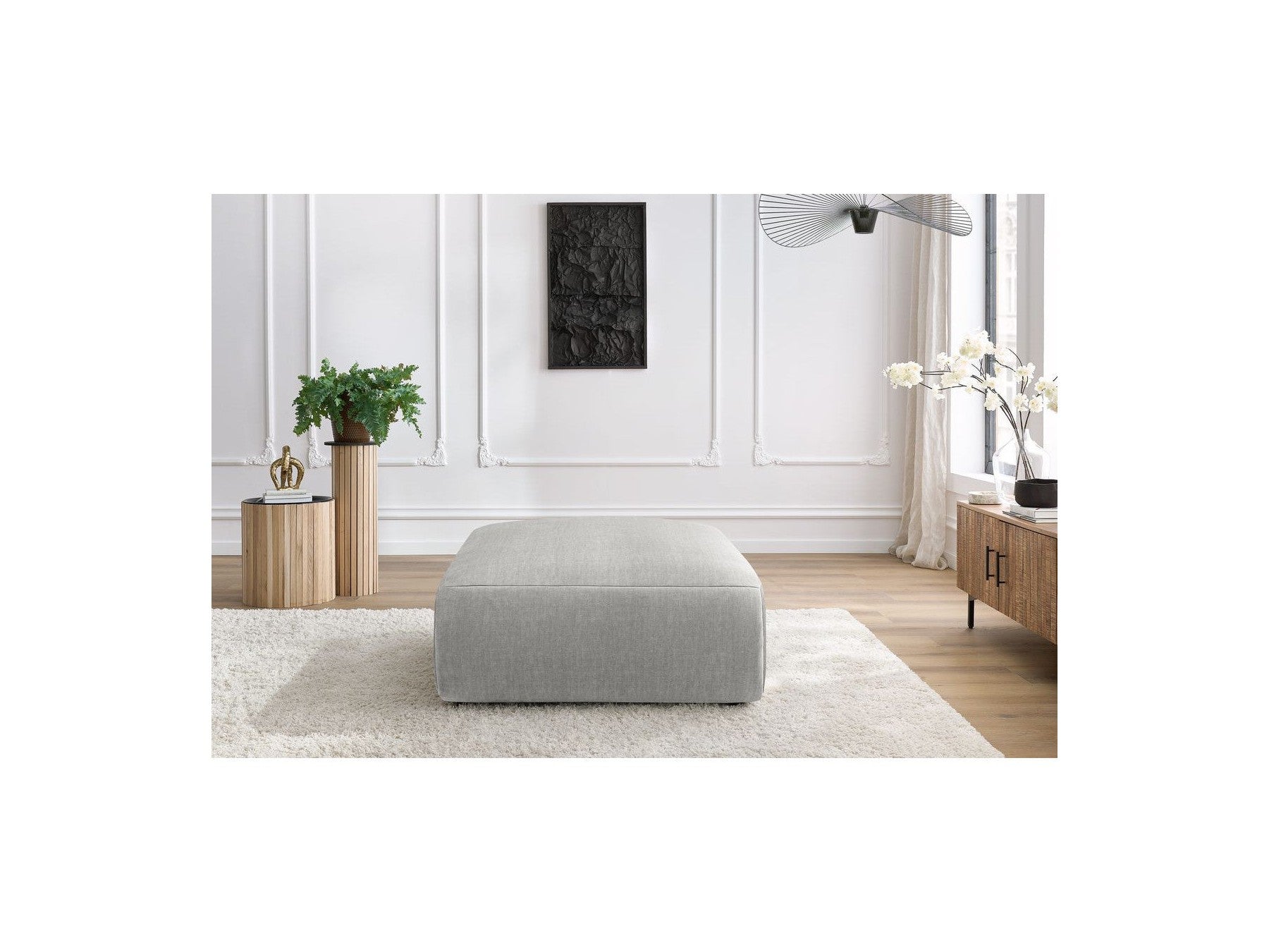 Jeanne - Grand Pouf - Tissu Velours