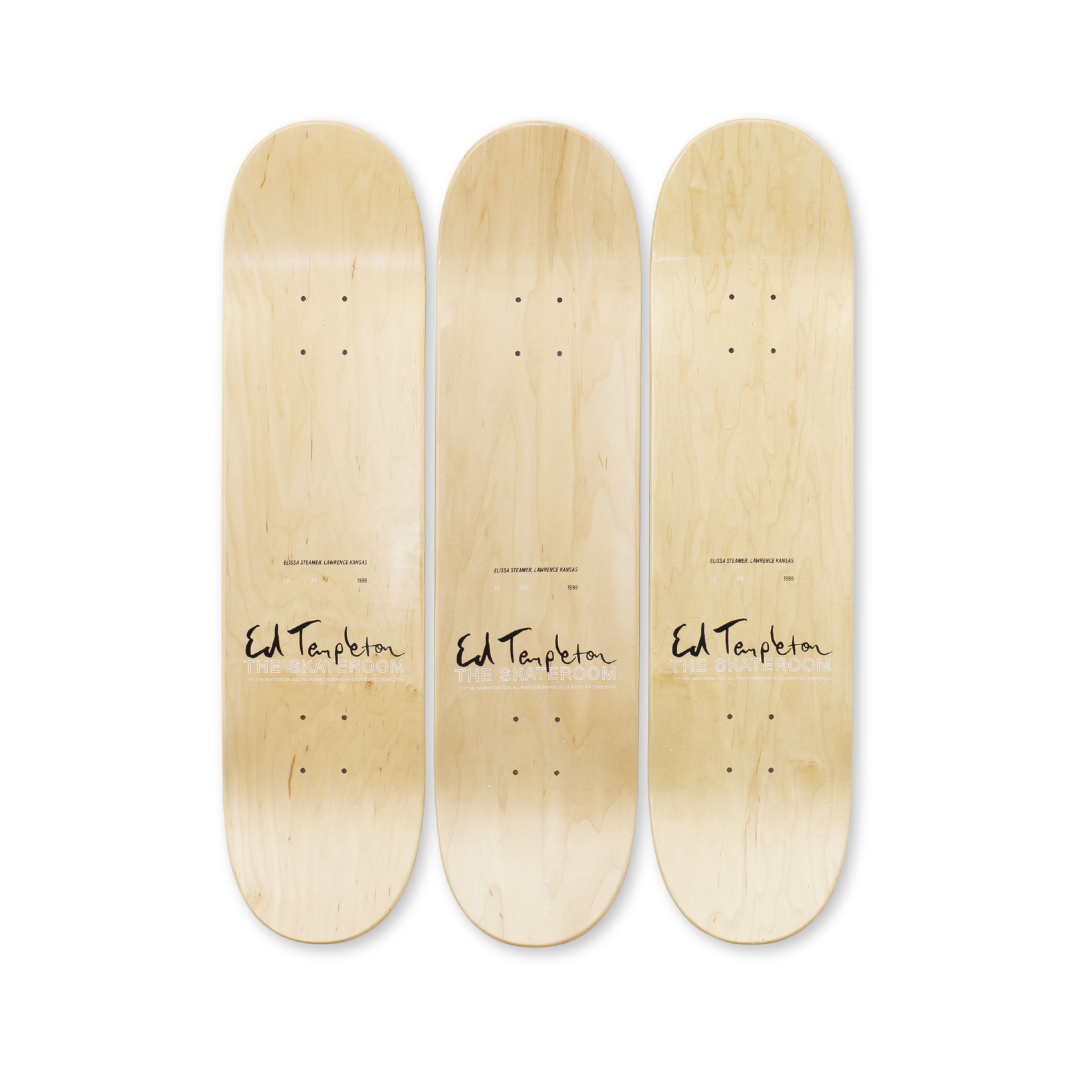 ed Templeton Elissa steamer Lawrence Kansas hand signed edition top triptych by the skateroom