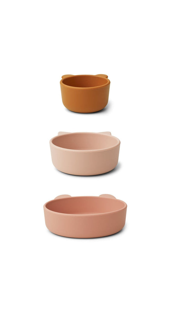 Liewood - Bol Enfant Durable - Lot De 3 Eddie - Rose Multi Mix