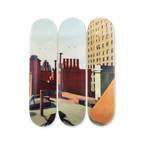 Edward hopper city roofs bottom open edition triptych bottom by the skateroom