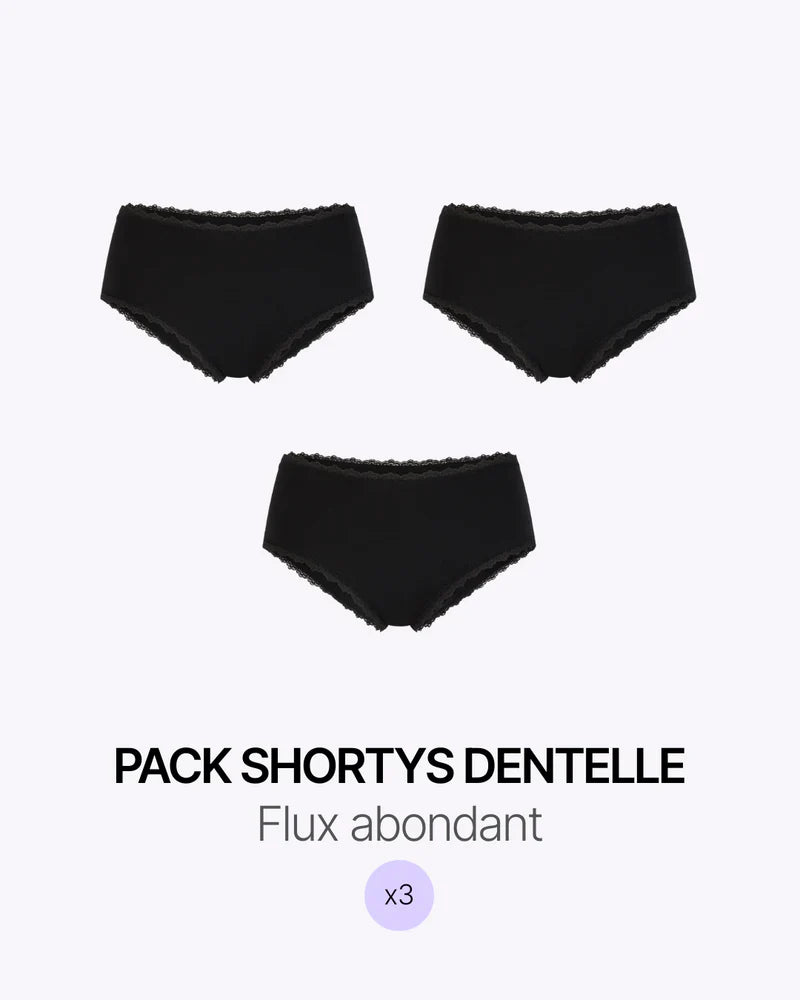 Pack Trio Shorty Dentelle