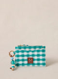 Porte Cartes Elmo Textile - Vichy Emeraude