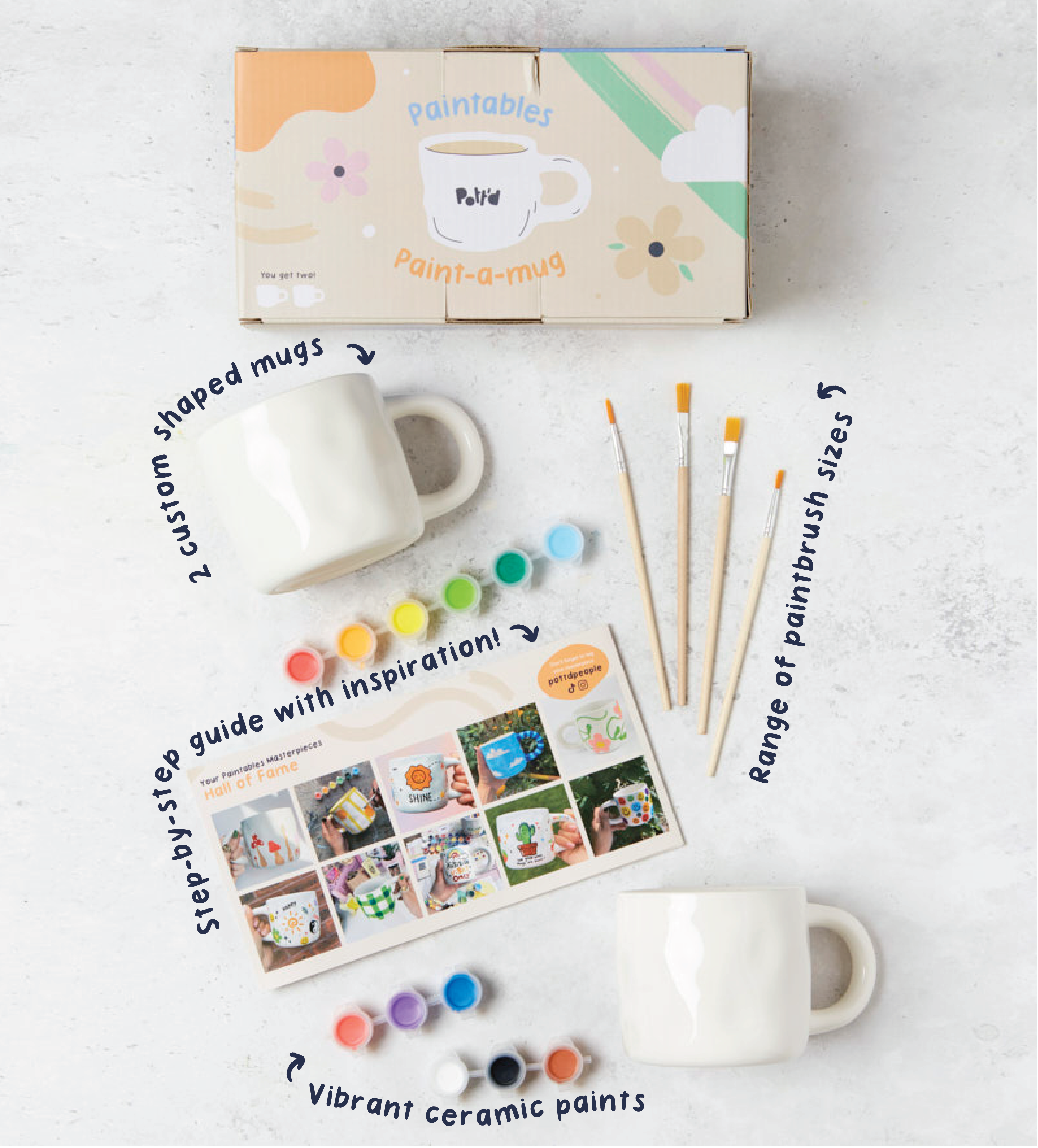 Kit De Peinture Sur Tasse - Set De 2 Tasses
