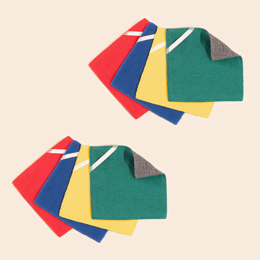 Éponges Plates - 4 Couleurs