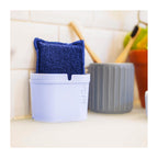 Eponge lavable double absorption bleu avec support