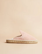 Espadrilles Plate Copenhague - Cuir Daim Rose - Femme