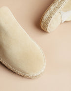 Espadrilles Plate Copenhague - Cuir Daim Beige - Femme