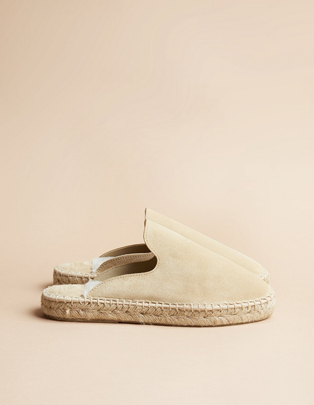 Espadrilles Plate Copenhague - Cuir Daim Beige - Femme