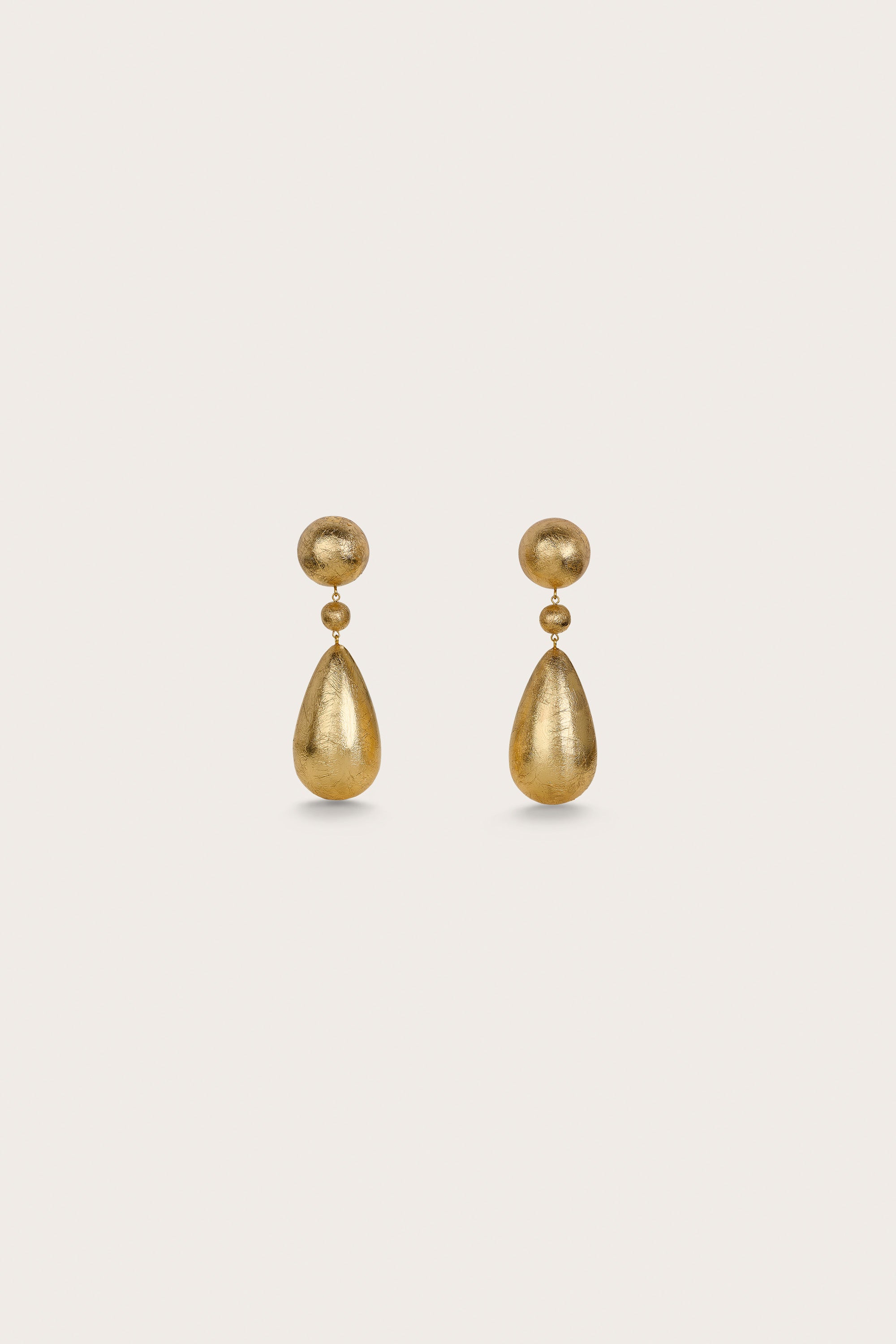 Boucles D'Oreilles Eviana - Gold Foiled Wood