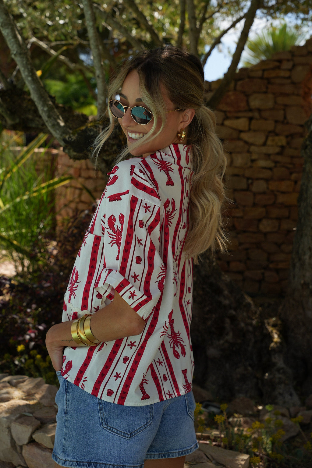 Chemise Imprimée Ulysse - Rouge