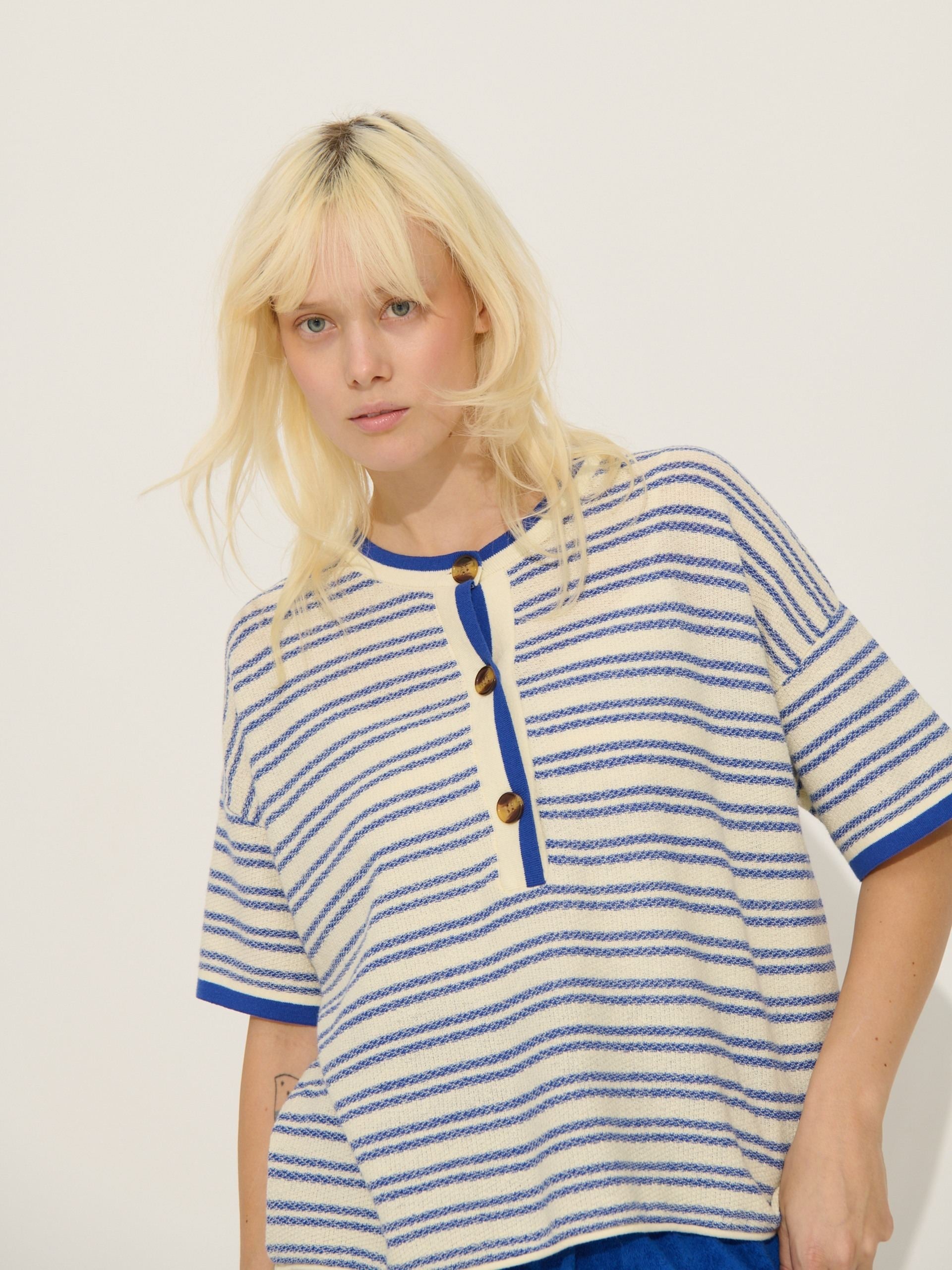 Pull Pierce - Ivoire-Marine