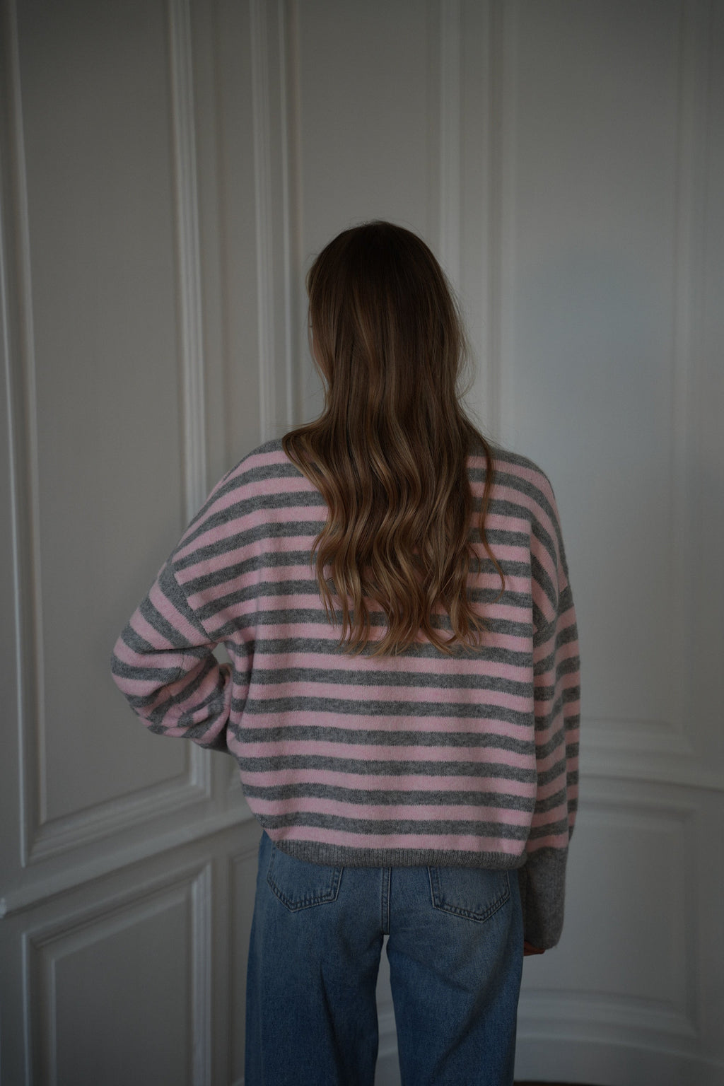 Pull Rayé Ariane - Gris/Rose