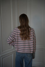Pull Rayé Ariane - Gris/Rose