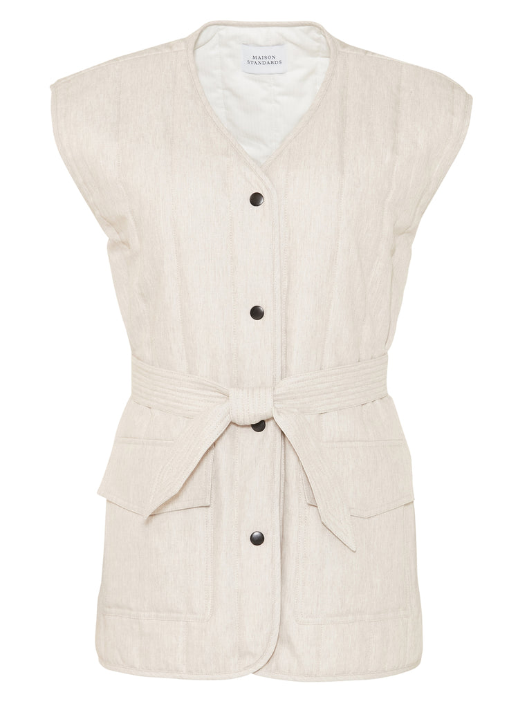 Maison Standards - Veste Sans Manche Carlotta - écru - Femme