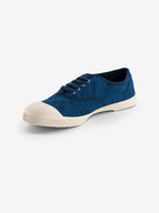 Tennis Lacet Femme Broderie - Marine