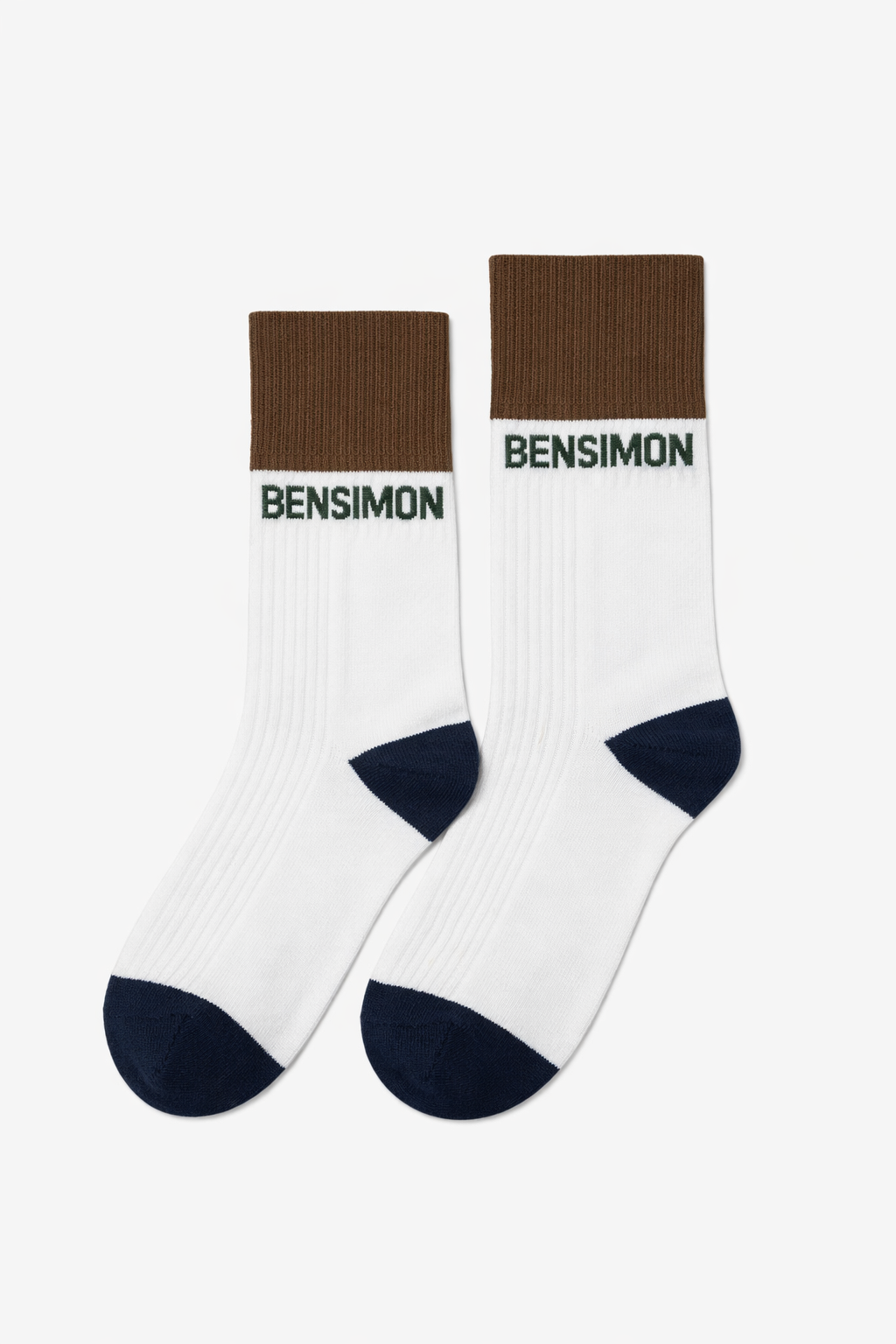 Chaussettes Colorblock - Ivoire-Caramel